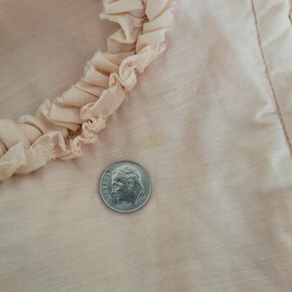 J. Crew Silk Ruffle Swirl Tank Blouse Pink Blouse Summer Girly Women 0 - Picture 13 of 13